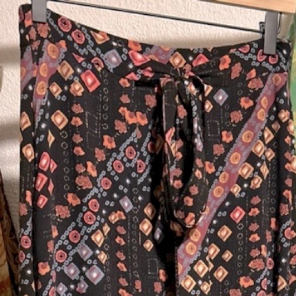 Free People Sheer Faux Wrap Slits Remember Me Bohemian Gypsy Floral Maxi Skirt - Picture 5 of 11